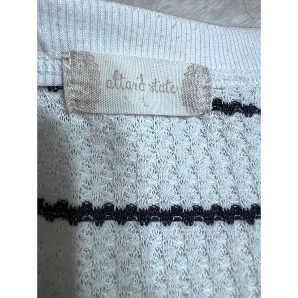 Altard State waffle knit striped shirt womens size large - Picture 4 of 5
